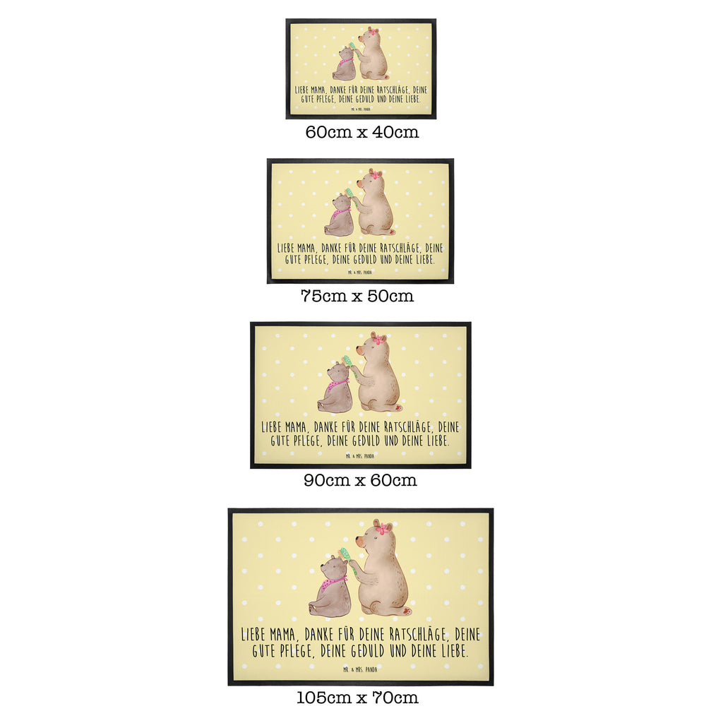 Fußmatte Bär mit Kind Geschenk, Muttertag, Mutti, Mama, Mutter Türvorleger, Schmutzmatte, Fußabtreter, Matte, Schmutzfänger, Fußabstreifer, Schmutzfangmatte, Türmatte, Motivfußmatte,  Haustürmatte, Vorleger  Familie, Vatertag, Muttertag, Bruder, Schwester, Mama, Papa, Oma, Opa