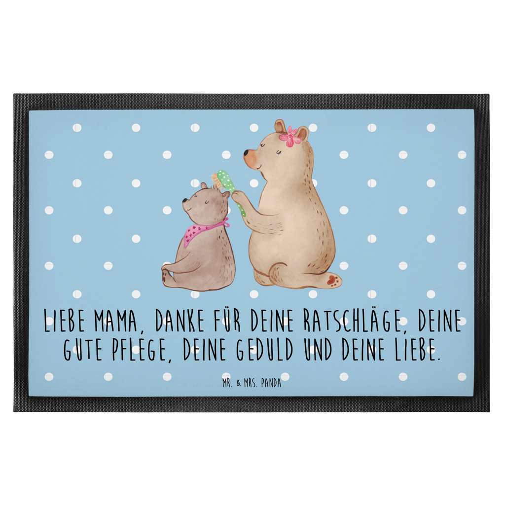 Fußmatte Bär mit Kind Geschenk, Muttertag, Mutti, Mama, Mutter Türvorleger, Schmutzmatte, Fußabtreter, Matte, Schmutzfänger, Fußabstreifer, Schmutzfangmatte, Türmatte, Motivfußmatte,  Haustürmatte, Vorleger  Familie, Vatertag, Muttertag, Bruder, Schwester, Mama, Papa, Oma, Opa