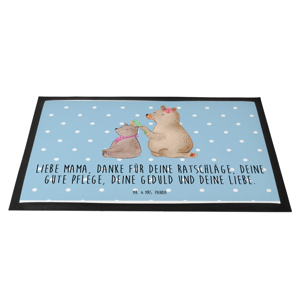 Fußmatte Bär mit Kind Geschenk, Muttertag, Mutti, Mama, Mutter Türvorleger, Schmutzmatte, Fußabtreter, Matte, Schmutzfänger, Fußabstreifer, Schmutzfangmatte, Türmatte, Motivfußmatte,  Haustürmatte, Vorleger  Familie, Vatertag, Muttertag, Bruder, Schwester, Mama, Papa, Oma, Opa