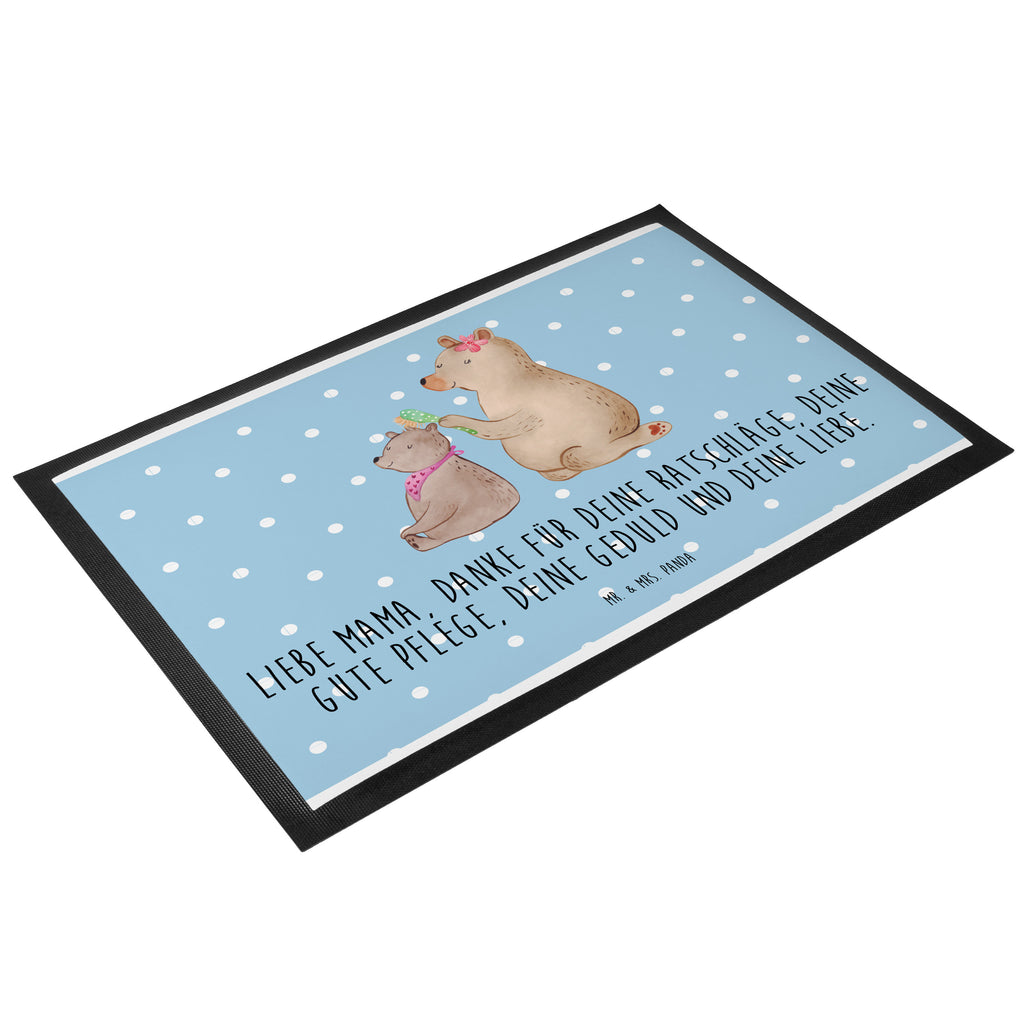 Fußmatte Bär mit Kind Geschenk, Muttertag, Mutti, Mama, Mutter Türvorleger, Schmutzmatte, Fußabtreter, Matte, Schmutzfänger, Fußabstreifer, Schmutzfangmatte, Türmatte, Motivfußmatte,  Haustürmatte, Vorleger  Familie, Vatertag, Muttertag, Bruder, Schwester, Mama, Papa, Oma, Opa