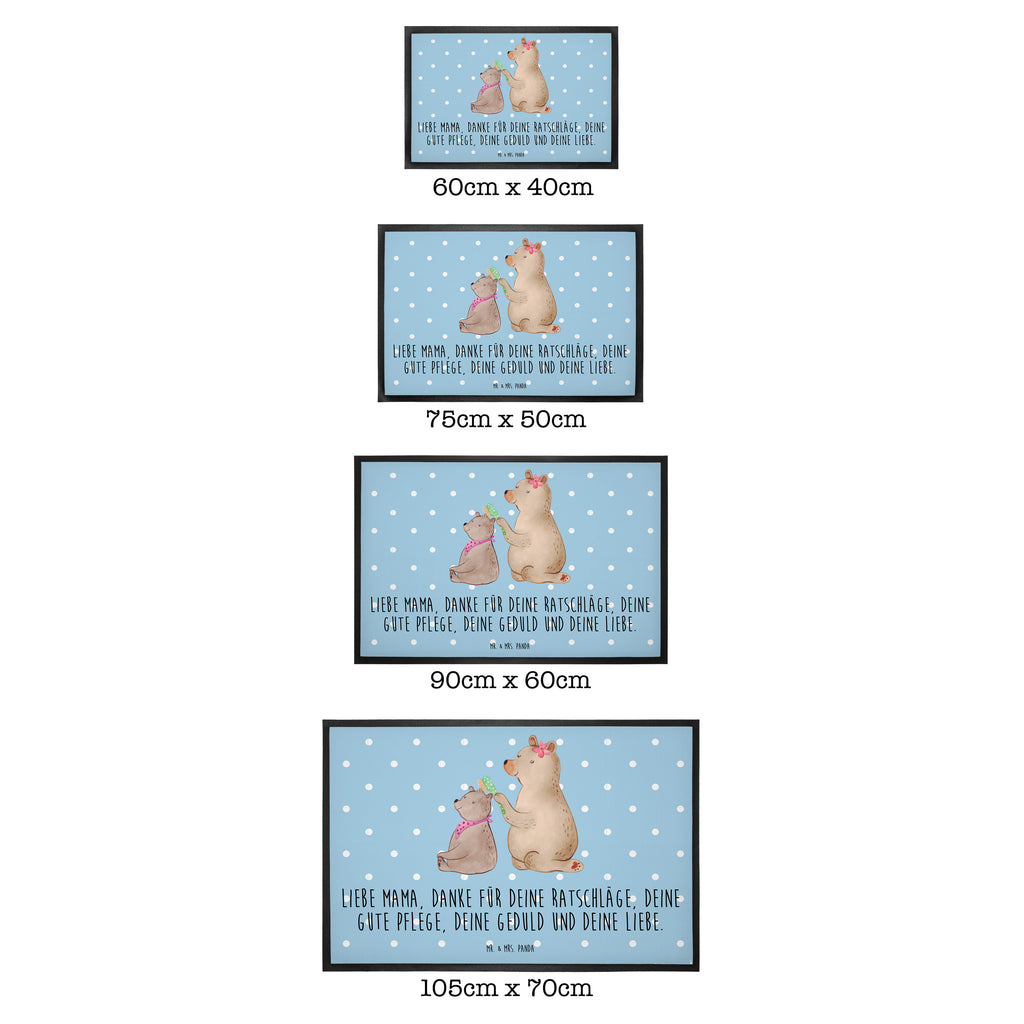 Fußmatte Bär mit Kind Geschenk, Muttertag, Mutti, Mama, Mutter Türvorleger, Schmutzmatte, Fußabtreter, Matte, Schmutzfänger, Fußabstreifer, Schmutzfangmatte, Türmatte, Motivfußmatte,  Haustürmatte, Vorleger  Familie, Vatertag, Muttertag, Bruder, Schwester, Mama, Papa, Oma, Opa