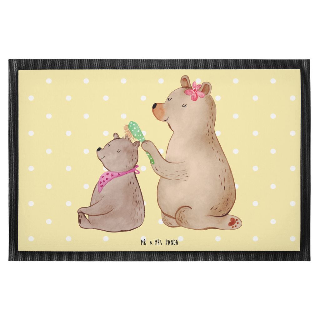 Fußmatte Bär mit Kind Geschenk, Muttertag, Mutti, Mama, Mutter Türvorleger, Schmutzmatte, Fußabtreter, Matte, Schmutzfänger, Fußabstreifer, Schmutzfangmatte, Türmatte, Motivfußmatte,  Haustürmatte, Vorleger  Familie, Vatertag, Muttertag, Bruder, Schwester, Mama, Papa, Oma, Opa