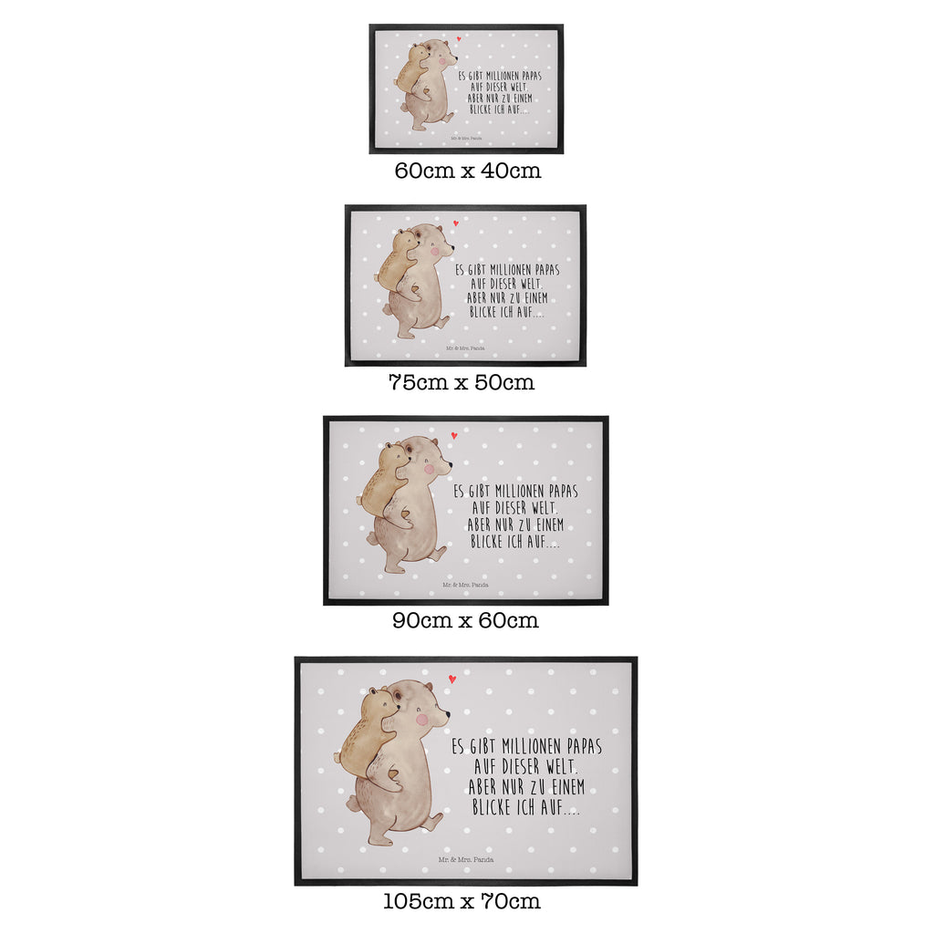 Fußmatte Papa Bär Geschenk, Vatertag, Papa, Vater, Papi, Vati, Onkel, Geburtstag Türvorleger, Schmutzmatte, Fußabtreter, Matte, Schmutzfänger, Fußabstreifer, Schmutzfangmatte, Türmatte, Motivfußmatte,  Haustürmatte, Vorleger  Familie, Vatertag, Muttertag, Bruder, Schwester, Mama, Papa, Oma, Opa