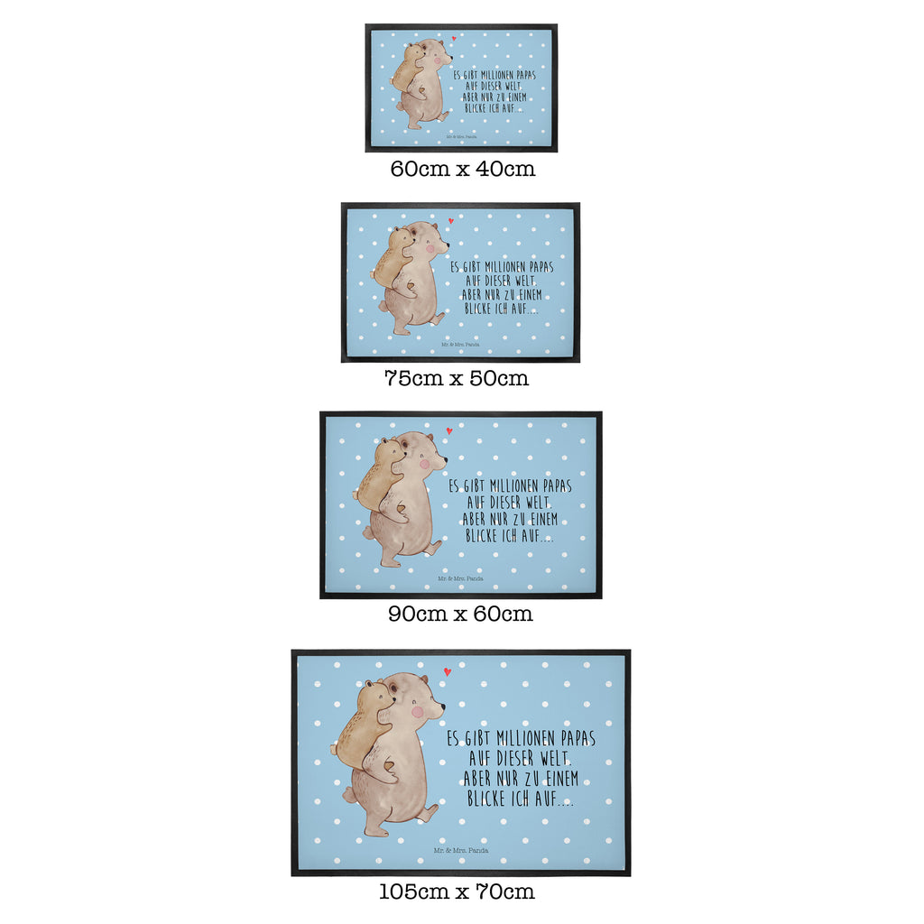 Fußmatte Papa Bär Geschenk, Vatertag, Papa, Vater, Papi, Vati, Onkel, Geburtstag Türvorleger, Schmutzmatte, Fußabtreter, Matte, Schmutzfänger, Fußabstreifer, Schmutzfangmatte, Türmatte, Motivfußmatte,  Haustürmatte, Vorleger  Familie, Vatertag, Muttertag, Bruder, Schwester, Mama, Papa, Oma, Opa