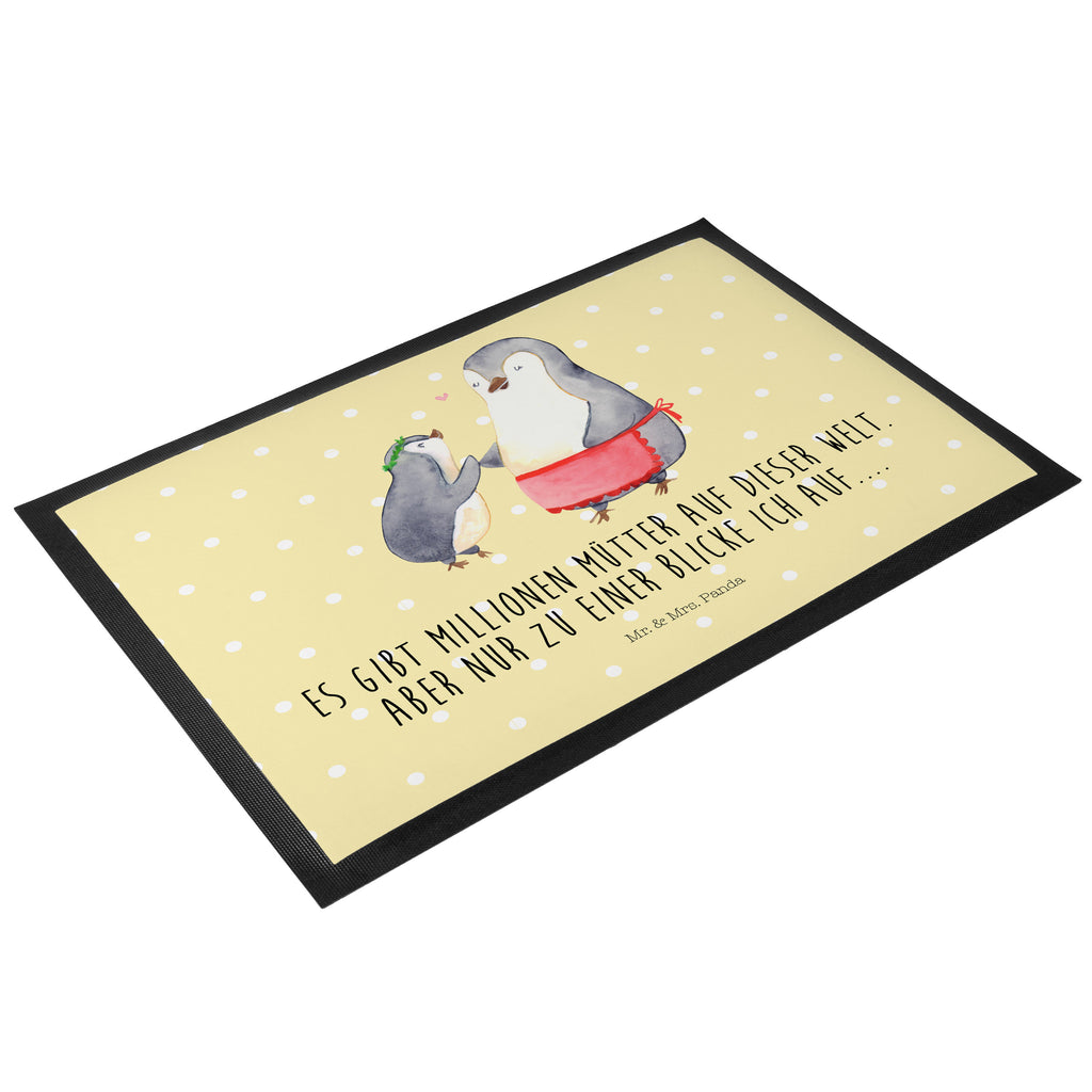 Fußmatte Pinguin mit Kind Geschenk, Muttertag, Mama, Mami, Mutti, Mutter, Geburststag Türvorleger, Schmutzmatte, Fußabtreter, Matte, Schmutzfänger, Fußabstreifer, Schmutzfangmatte, Türmatte, Motivfußmatte,  Haustürmatte, Vorleger  Familie, Vatertag, Muttertag, Bruder, Schwester, Mama, Papa, Oma, Opa