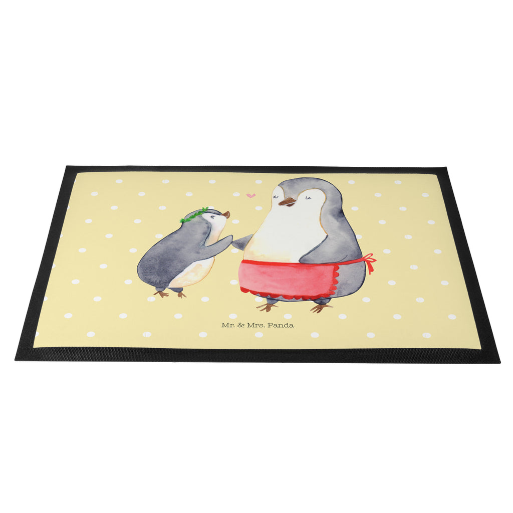 Fußmatte Pinguin mit Kind Geschenk, Muttertag, Mama, Mami, Mutti, Mutter, Geburststag Türvorleger, Schmutzmatte, Fußabtreter, Matte, Schmutzfänger, Fußabstreifer, Schmutzfangmatte, Türmatte, Motivfußmatte,  Haustürmatte, Vorleger  Familie, Vatertag, Muttertag, Bruder, Schwester, Mama, Papa, Oma, Opa