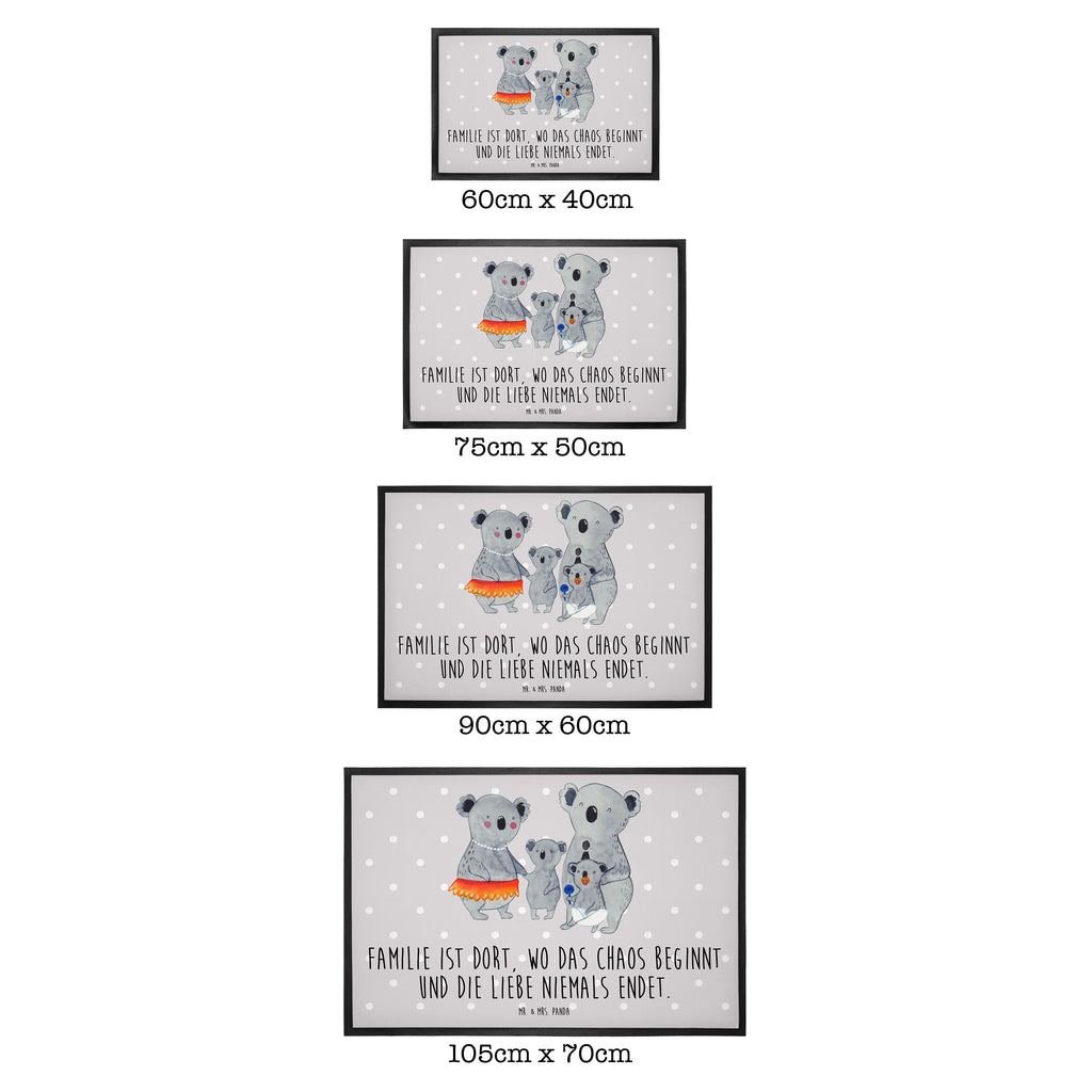 Fußmatte Koala Familie Koala, Koalas, Familie, Family, Mama, Papa, Kinder, Geschwister, Familienleben Türvorleger, Schmutzmatte, Fußabtreter, Matte, Schmutzfänger, Fußabstreifer, Schmutzfangmatte, Türmatte, Motivfußmatte,  Haustürmatte, Vorleger  Familie, Vatertag, Muttertag, Bruder, Schwester, Mama, Papa, Oma, Opa