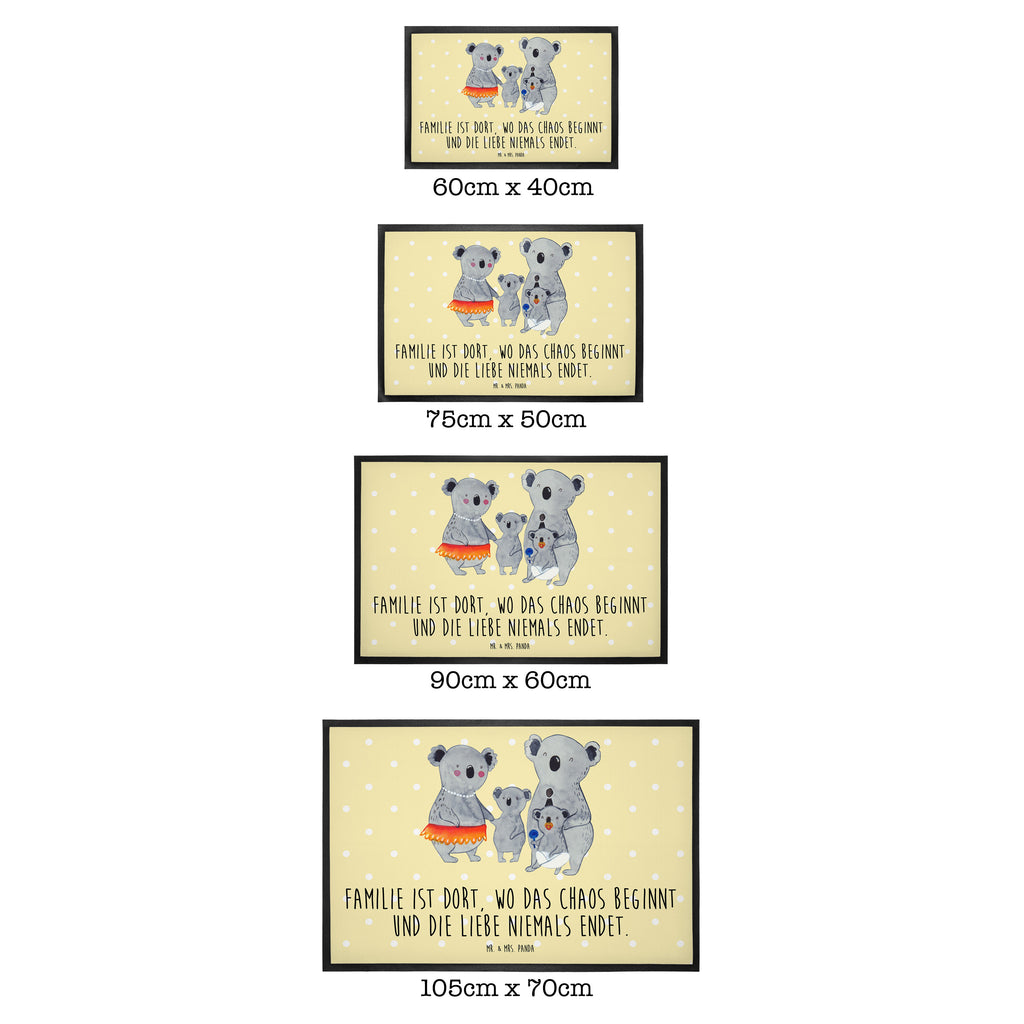Fußmatte Koala Familie Koala, Koalas, Familie, Family, Mama, Papa, Kinder, Geschwister, Familienleben Türvorleger, Schmutzmatte, Fußabtreter, Matte, Schmutzfänger, Fußabstreifer, Schmutzfangmatte, Türmatte, Motivfußmatte,  Haustürmatte, Vorleger  Familie, Vatertag, Muttertag, Bruder, Schwester, Mama, Papa, Oma, Opa