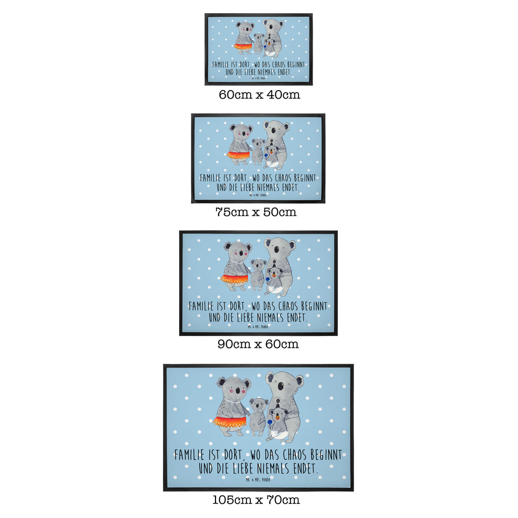 Fußmatte Koala Familie Koala, Koalas, Familie, Family, Mama, Papa, Kinder, Geschwister, Familienleben Türvorleger, Schmutzmatte, Fußabtreter, Matte, Schmutzfänger, Fußabstreifer, Schmutzfangmatte, Türmatte, Motivfußmatte,  Haustürmatte, Vorleger  Familie, Vatertag, Muttertag, Bruder, Schwester, Mama, Papa, Oma, Opa