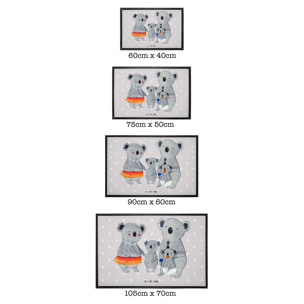 Fußmatte Koala Familie Koala, Koalas, Familie, Family, Mama, Papa, Kinder, Geschwister, Familienleben Türvorleger, Schmutzmatte, Fußabtreter, Matte, Schmutzfänger, Fußabstreifer, Schmutzfangmatte, Türmatte, Motivfußmatte,  Haustürmatte, Vorleger  Familie, Vatertag, Muttertag, Bruder, Schwester, Mama, Papa, Oma, Opa