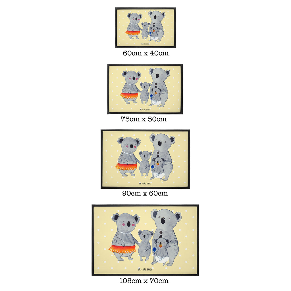 Fußmatte Koala Familie Koala, Koalas, Familie, Family, Mama, Papa, Kinder, Geschwister, Familienleben Türvorleger, Schmutzmatte, Fußabtreter, Matte, Schmutzfänger, Fußabstreifer, Schmutzfangmatte, Türmatte, Motivfußmatte,  Haustürmatte, Vorleger  Familie, Vatertag, Muttertag, Bruder, Schwester, Mama, Papa, Oma, Opa