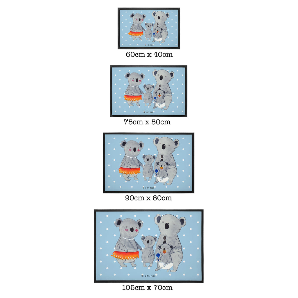 Fußmatte Koala Familie Koala, Koalas, Familie, Family, Mama, Papa, Kinder, Geschwister, Familienleben Türvorleger, Schmutzmatte, Fußabtreter, Matte, Schmutzfänger, Fußabstreifer, Schmutzfangmatte, Türmatte, Motivfußmatte,  Haustürmatte, Vorleger  Familie, Vatertag, Muttertag, Bruder, Schwester, Mama, Papa, Oma, Opa