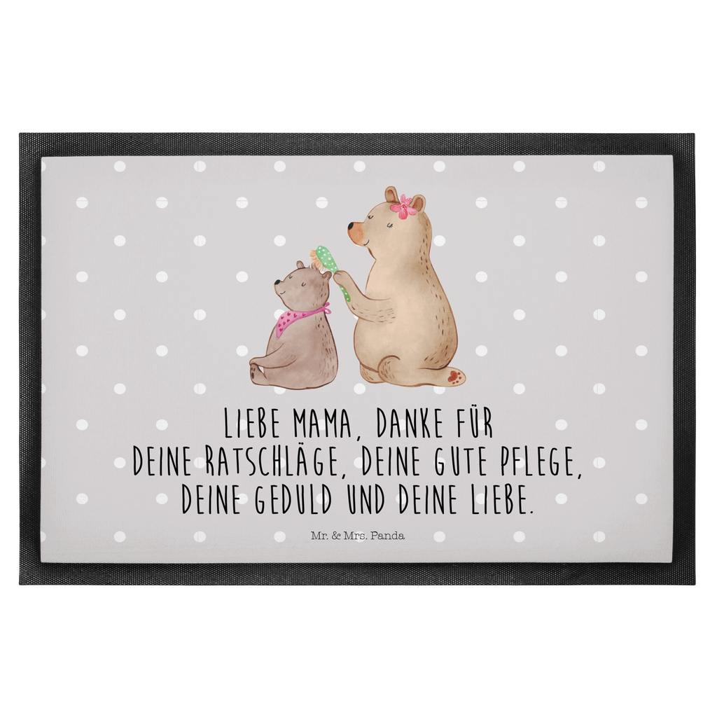 Fußmatte Bär mit Kind Geschenk, Muttertag, Mutti, Mama, Mutter Türvorleger, Schmutzmatte, Fußabtreter, Matte, Schmutzfänger, Fußabstreifer, Schmutzfangmatte, Türmatte, Motivfußmatte,  Haustürmatte, Vorleger  Familie, Vatertag, Muttertag, Bruder, Schwester, Mama, Papa, Oma, Opa