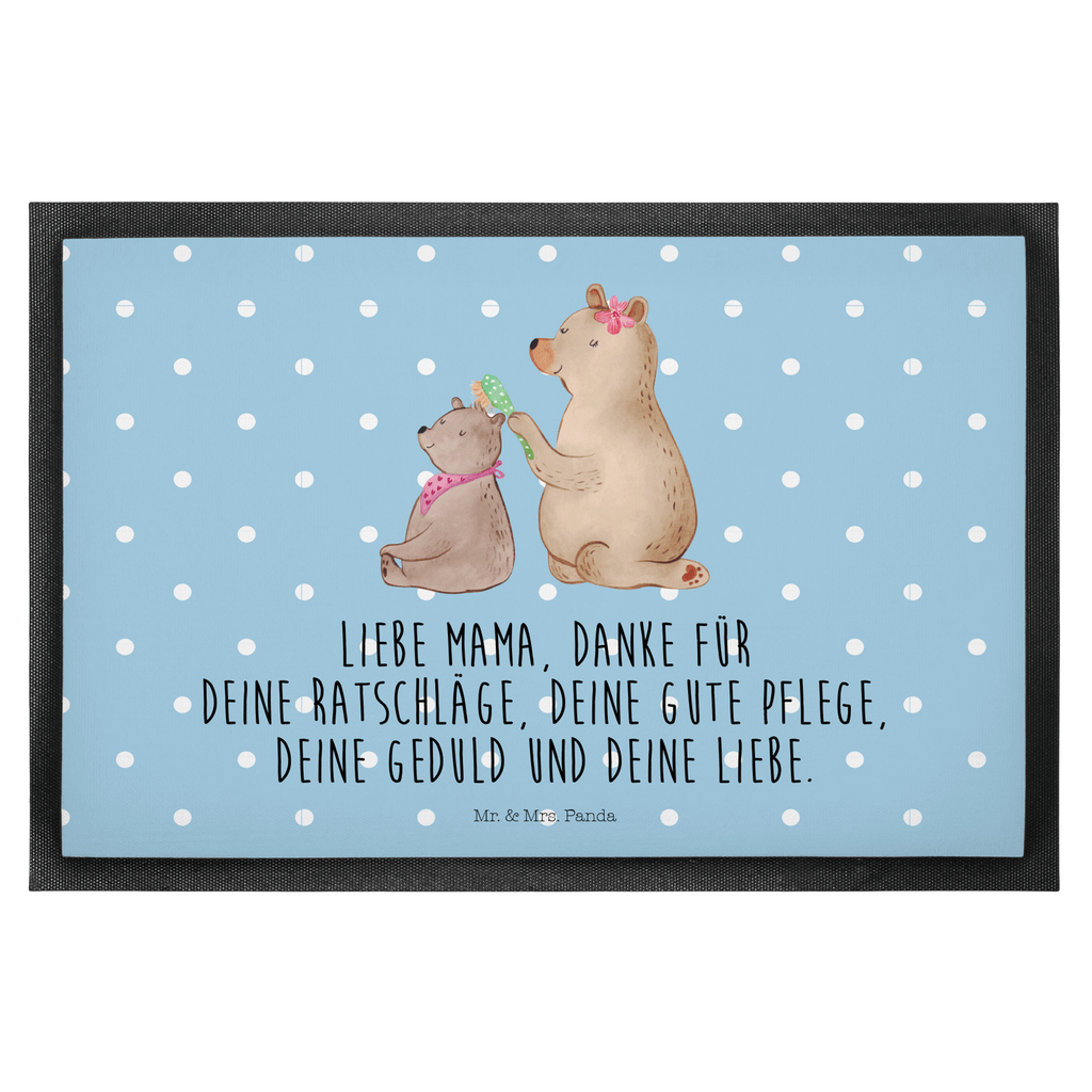 Fußmatte Bär mit Kind Geschenk, Muttertag, Mutti, Mama, Mutter Türvorleger, Schmutzmatte, Fußabtreter, Matte, Schmutzfänger, Fußabstreifer, Schmutzfangmatte, Türmatte, Motivfußmatte,  Haustürmatte, Vorleger  Familie, Vatertag, Muttertag, Bruder, Schwester, Mama, Papa, Oma, Opa