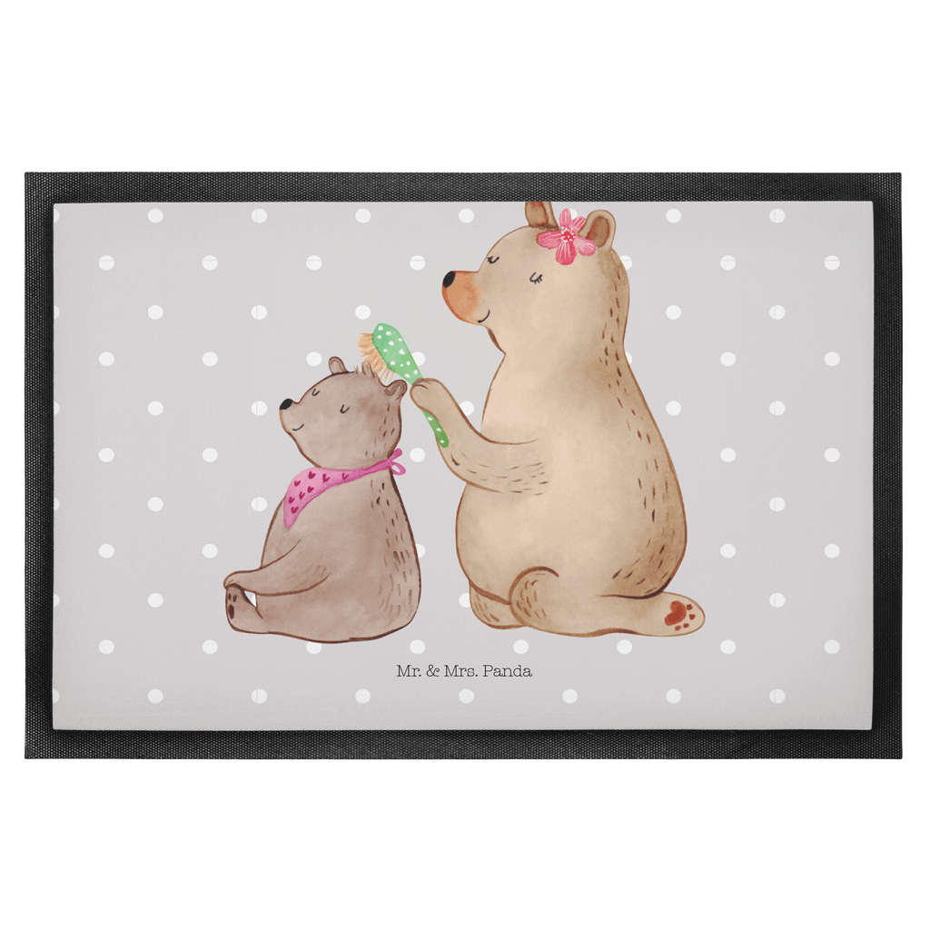 Fußmatte Bär mit Kind Geschenk, Muttertag, Mutti, Mama, Mutter Türvorleger, Schmutzmatte, Fußabtreter, Matte, Schmutzfänger, Fußabstreifer, Schmutzfangmatte, Türmatte, Motivfußmatte,  Haustürmatte, Vorleger  Familie, Vatertag, Muttertag, Bruder, Schwester, Mama, Papa, Oma, Opa