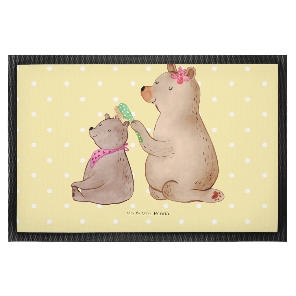 Fußmatte Bär mit Kind Geschenk, Muttertag, Mutti, Mama, Mutter Türvorleger, Schmutzmatte, Fußabtreter, Matte, Schmutzfänger, Fußabstreifer, Schmutzfangmatte, Türmatte, Motivfußmatte,  Haustürmatte, Vorleger  Familie, Vatertag, Muttertag, Bruder, Schwester, Mama, Papa, Oma, Opa