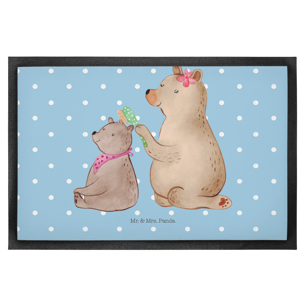 Fußmatte Bär mit Kind Geschenk, Muttertag, Mutti, Mama, Mutter Türvorleger, Schmutzmatte, Fußabtreter, Matte, Schmutzfänger, Fußabstreifer, Schmutzfangmatte, Türmatte, Motivfußmatte,  Haustürmatte, Vorleger  Familie, Vatertag, Muttertag, Bruder, Schwester, Mama, Papa, Oma, Opa