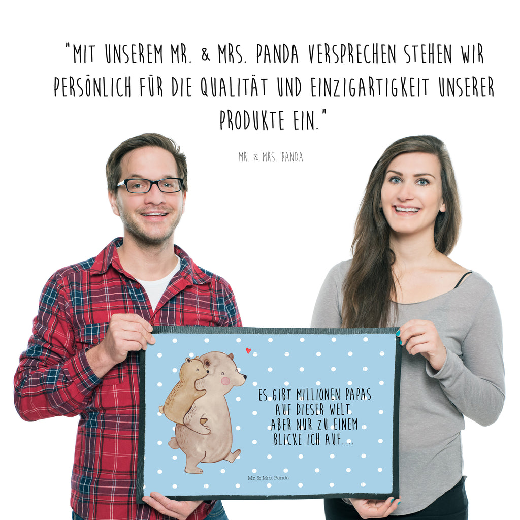 Fußmatte Papa Bär Geschenk, Vatertag, Papa, Vater, Papi, Vati, Onkel, Geburtstag Türvorleger, Schmutzmatte, Fußabtreter, Matte, Schmutzfänger, Fußabstreifer, Schmutzfangmatte, Türmatte, Motivfußmatte,  Haustürmatte, Vorleger  Familie, Vatertag, Muttertag, Bruder, Schwester, Mama, Papa, Oma, Opa