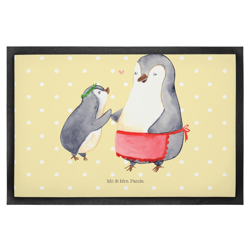 Fußmatte Pinguin mit Kind Geschenk, Muttertag, Mama, Mami, Mutti, Mutter, Geburststag Türvorleger, Schmutzmatte, Fußabtreter, Matte, Schmutzfänger, Fußabstreifer, Schmutzfangmatte, Türmatte, Motivfußmatte,  Haustürmatte, Vorleger  Familie, Vatertag, Muttertag, Bruder, Schwester, Mama, Papa, Oma, Opa