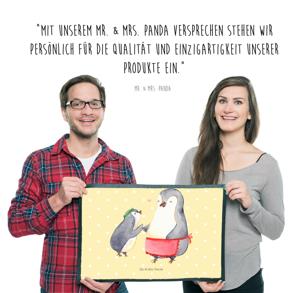 Fußmatte Pinguin mit Kind Geschenk, Muttertag, Mama, Mami, Mutti, Mutter, Geburststag Türvorleger, Schmutzmatte, Fußabtreter, Matte, Schmutzfänger, Fußabstreifer, Schmutzfangmatte, Türmatte, Motivfußmatte,  Haustürmatte, Vorleger  Familie, Vatertag, Muttertag, Bruder, Schwester, Mama, Papa, Oma, Opa