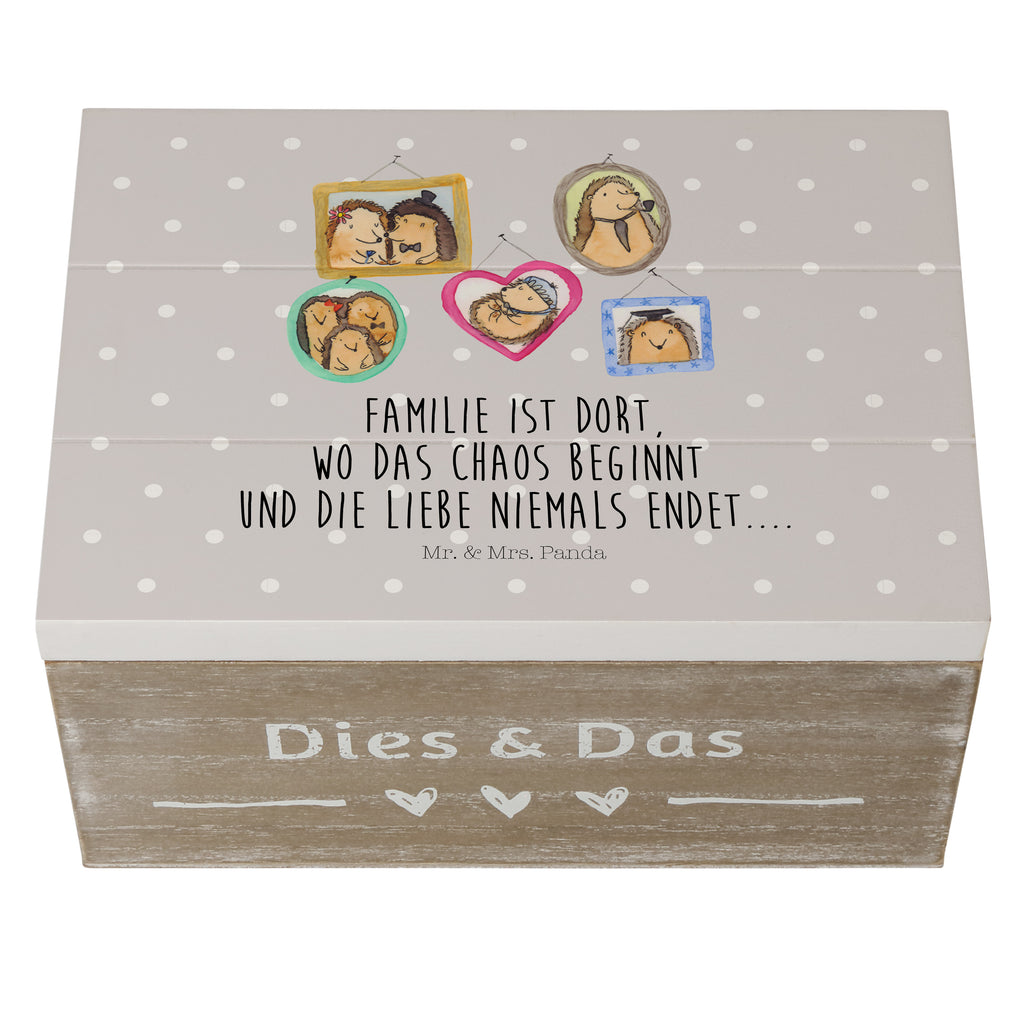 Holzkiste Igel Familie Holzkiste, Kiste, Schatzkiste, Truhe, Schatulle, XXL, Erinnerungsbox, Erinnerungskiste, Dekokiste, Aufbewahrungsbox, Familie, Vatertag, Muttertag, Bruder, Schwester, Mama, Papa, Oma, Opa, Liebe, Igel, Bilder, Zusammenhalt, Glück