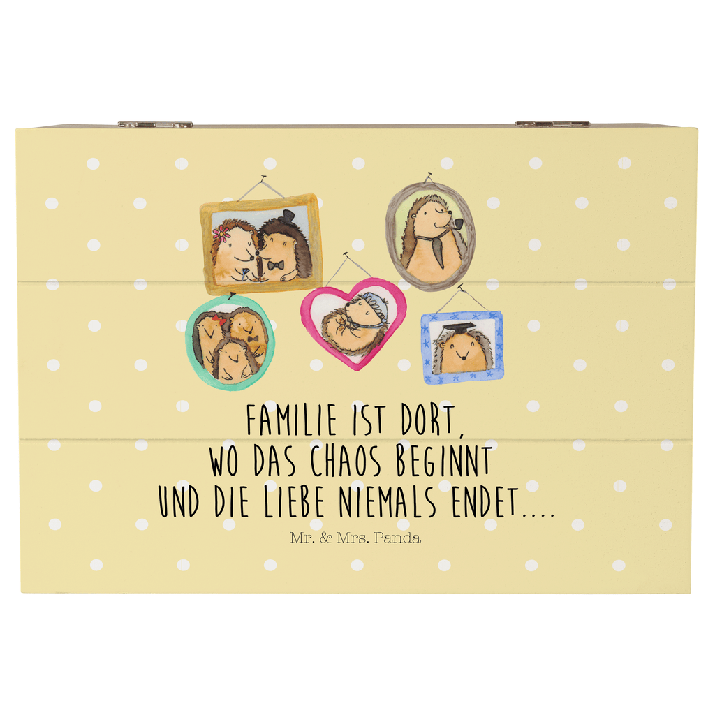 Holzkiste Igel Familie Holzkiste, Kiste, Schatzkiste, Truhe, Schatulle, XXL, Erinnerungsbox, Erinnerungskiste, Dekokiste, Aufbewahrungsbox, Familie, Vatertag, Muttertag, Bruder, Schwester, Mama, Papa, Oma, Opa, Liebe, Igel, Bilder, Zusammenhalt, Glück