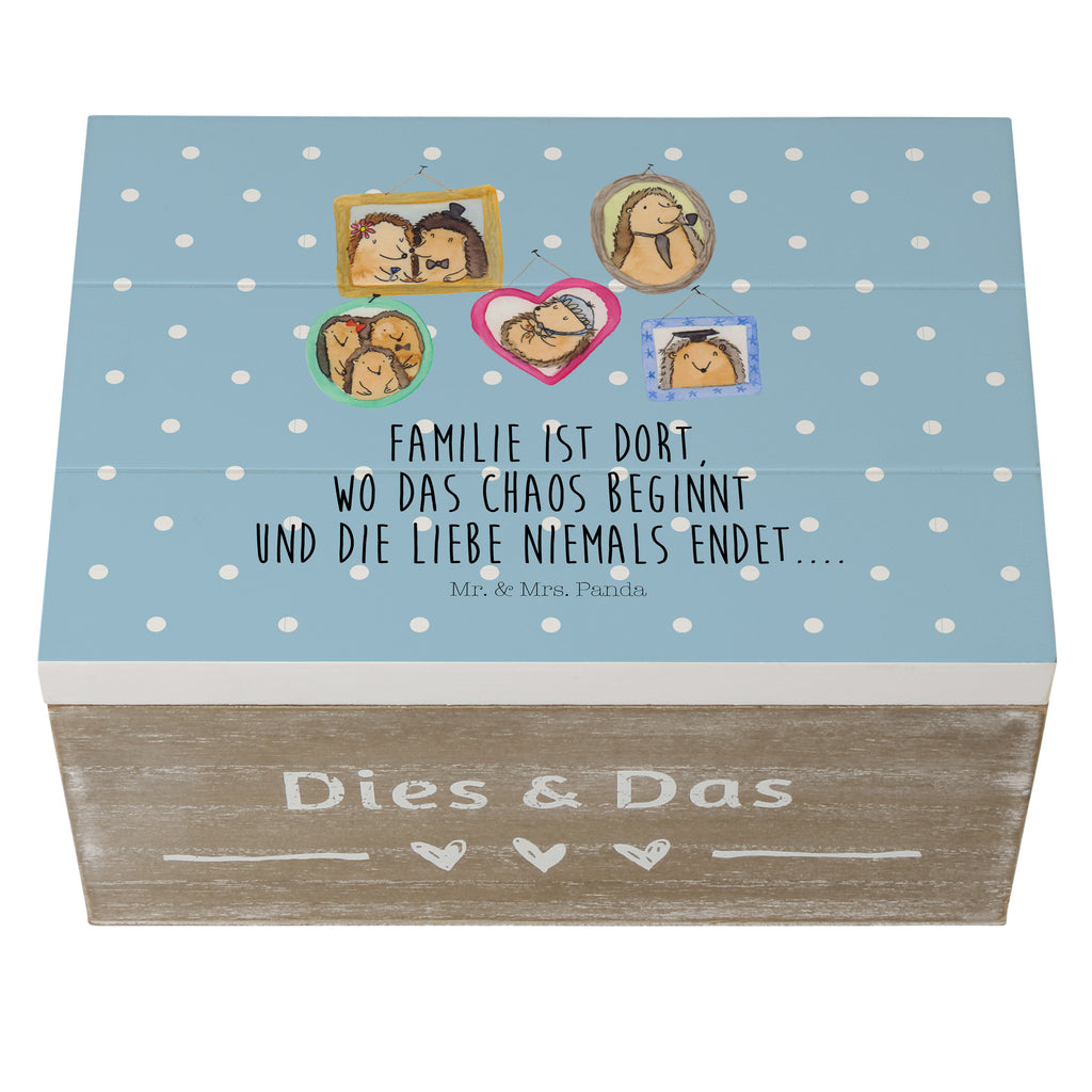 Holzkiste Igel Familie Holzkiste, Kiste, Schatzkiste, Truhe, Schatulle, XXL, Erinnerungsbox, Erinnerungskiste, Dekokiste, Aufbewahrungsbox, Familie, Vatertag, Muttertag, Bruder, Schwester, Mama, Papa, Oma, Opa, Liebe, Igel, Bilder, Zusammenhalt, Glück