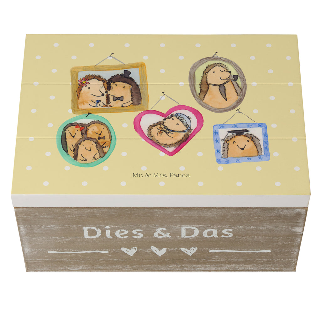 Holzkiste Igel Familie Holzkiste, Kiste, Schatzkiste, Truhe, Schatulle, XXL, Erinnerungsbox, Erinnerungskiste, Dekokiste, Aufbewahrungsbox, Familie, Vatertag, Muttertag, Bruder, Schwester, Mama, Papa, Oma, Opa, Liebe, Igel, Bilder, Zusammenhalt, Glück