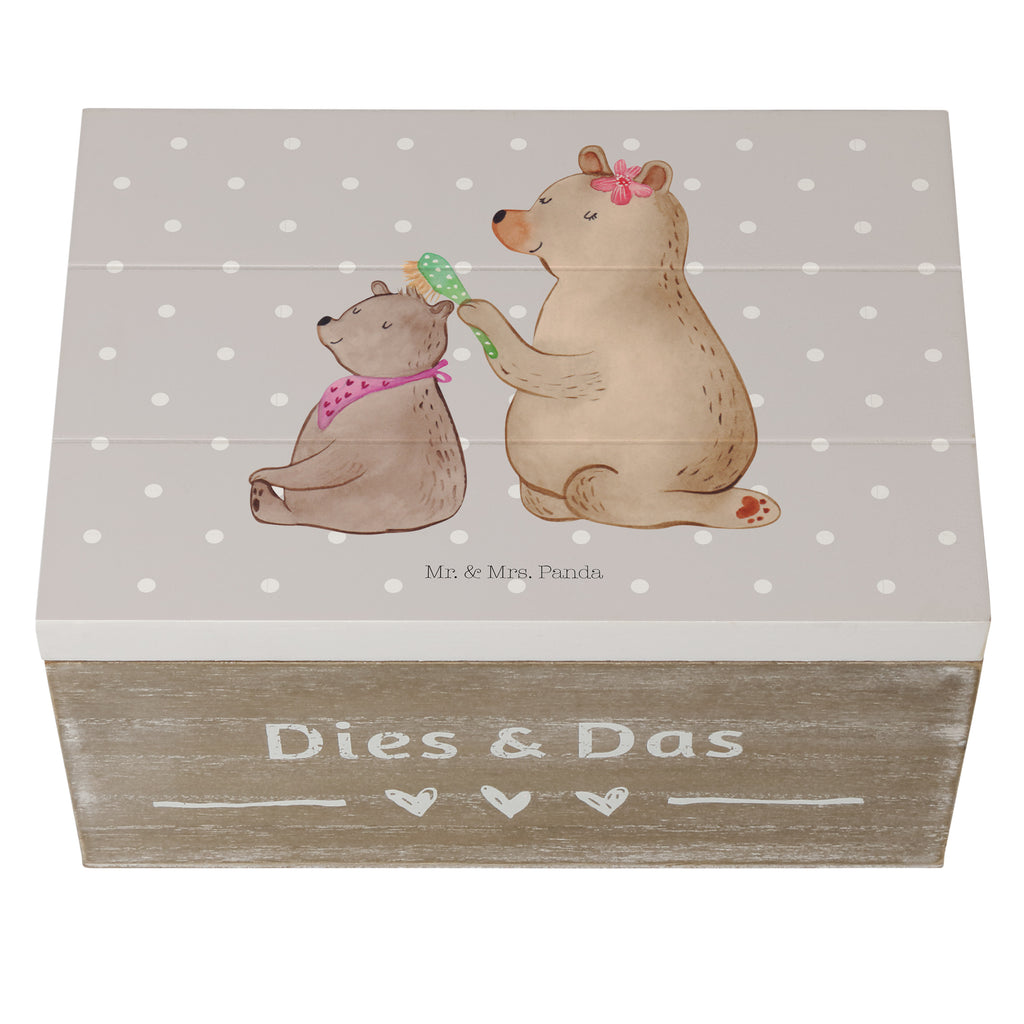 Holzkiste Bär mit Kind Holzkiste, Kiste, Schatzkiste, Truhe, Schatulle, XXL, Erinnerungsbox, Erinnerungskiste, Dekokiste, Aufbewahrungsbox, Familie, Vatertag, Muttertag, Bruder, Schwester, Mama, Papa, Oma, Opa, Geschenk, Mutti, Mutter