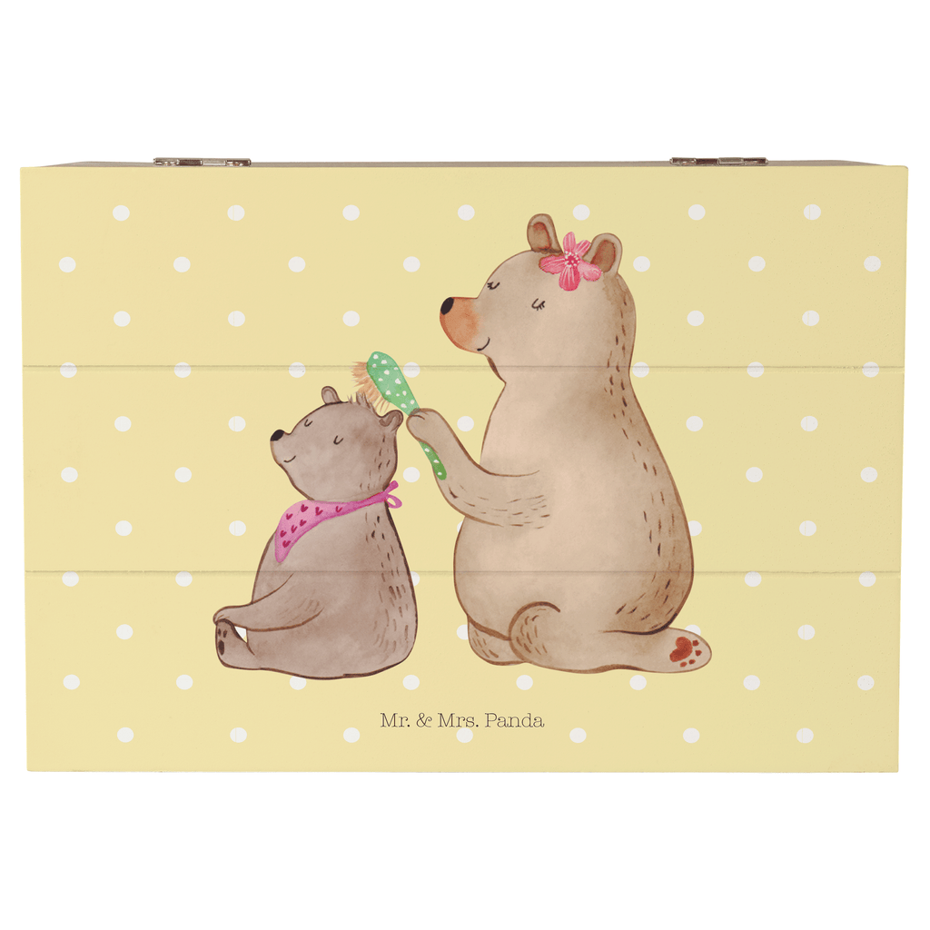 Holzkiste Bär mit Kind Holzkiste, Kiste, Schatzkiste, Truhe, Schatulle, XXL, Erinnerungsbox, Erinnerungskiste, Dekokiste, Aufbewahrungsbox, Familie, Vatertag, Muttertag, Bruder, Schwester, Mama, Papa, Oma, Opa, Geschenk, Mutti, Mutter
