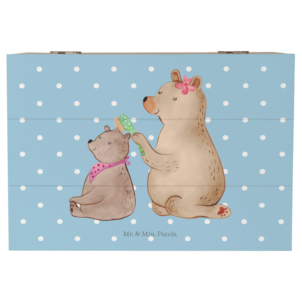 Holzkiste Bär mit Kind Holzkiste, Kiste, Schatzkiste, Truhe, Schatulle, XXL, Erinnerungsbox, Erinnerungskiste, Dekokiste, Aufbewahrungsbox, Familie, Vatertag, Muttertag, Bruder, Schwester, Mama, Papa, Oma, Opa, Geschenk, Mutti, Mutter