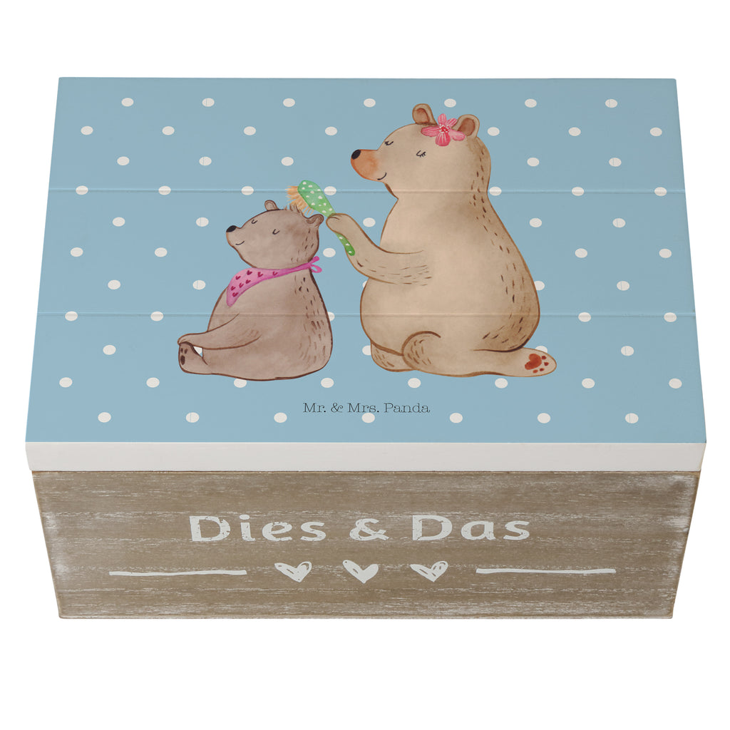 Holzkiste Bär mit Kind Holzkiste, Kiste, Schatzkiste, Truhe, Schatulle, XXL, Erinnerungsbox, Erinnerungskiste, Dekokiste, Aufbewahrungsbox, Familie, Vatertag, Muttertag, Bruder, Schwester, Mama, Papa, Oma, Opa, Geschenk, Mutti, Mutter