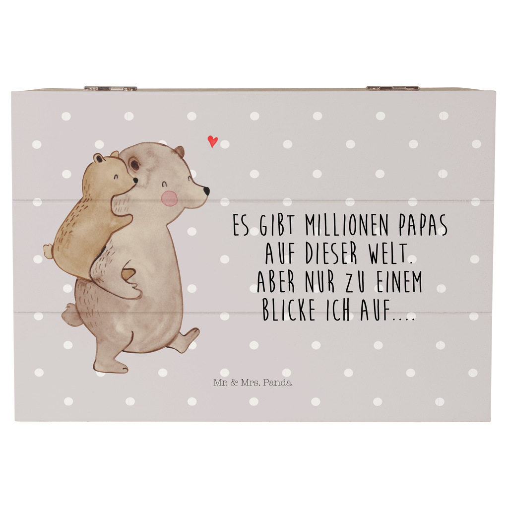 Holzkiste Papa Bär Holzkiste, Kiste, Schatzkiste, Truhe, Schatulle, XXL, Erinnerungsbox, Erinnerungskiste, Dekokiste, Aufbewahrungsbox, Familie, Vatertag, Muttertag, Bruder, Schwester, Mama, Papa, Oma, Opa, Geschenk, Vater, Papi, Vati, Onkel, Geburtstag