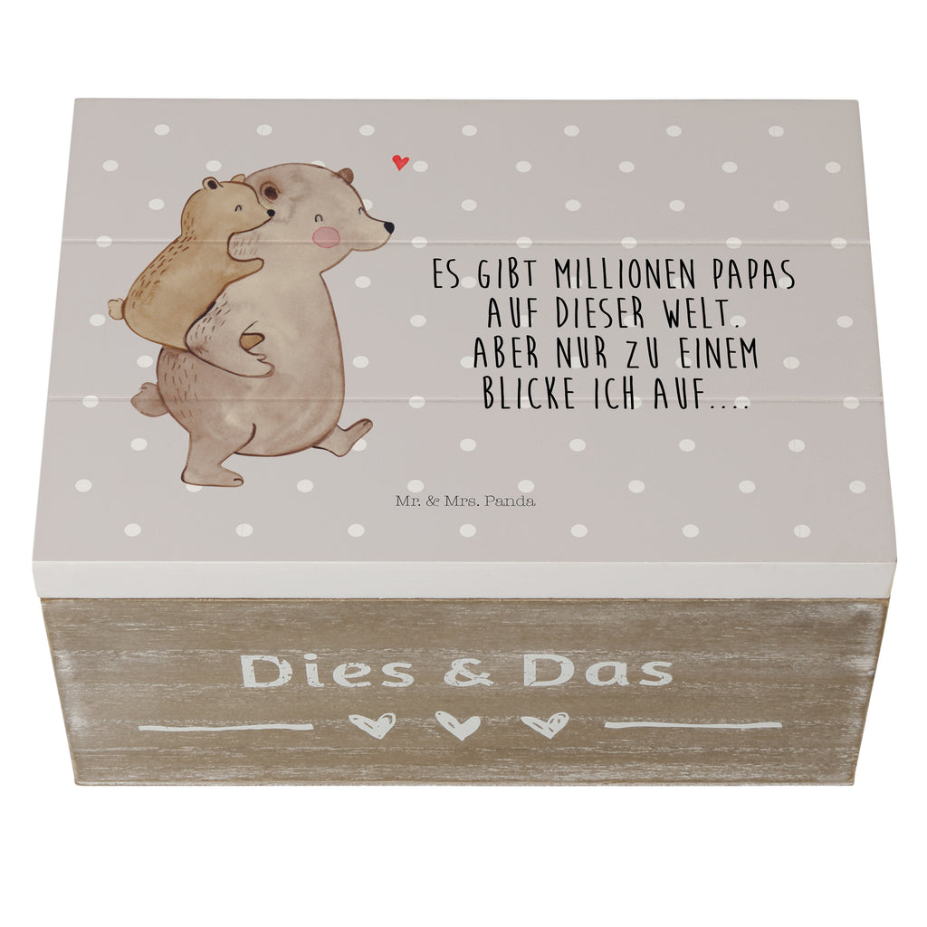 Holzkiste Papa Bär Holzkiste, Kiste, Schatzkiste, Truhe, Schatulle, XXL, Erinnerungsbox, Erinnerungskiste, Dekokiste, Aufbewahrungsbox, Familie, Vatertag, Muttertag, Bruder, Schwester, Mama, Papa, Oma, Opa, Geschenk, Vater, Papi, Vati, Onkel, Geburtstag