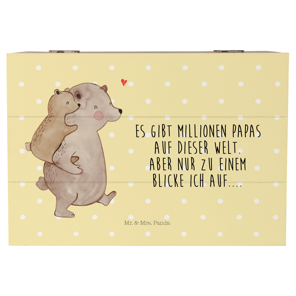 Holzkiste Papa Bär Holzkiste, Kiste, Schatzkiste, Truhe, Schatulle, XXL, Erinnerungsbox, Erinnerungskiste, Dekokiste, Aufbewahrungsbox, Familie, Vatertag, Muttertag, Bruder, Schwester, Mama, Papa, Oma, Opa, Geschenk, Vater, Papi, Vati, Onkel, Geburtstag