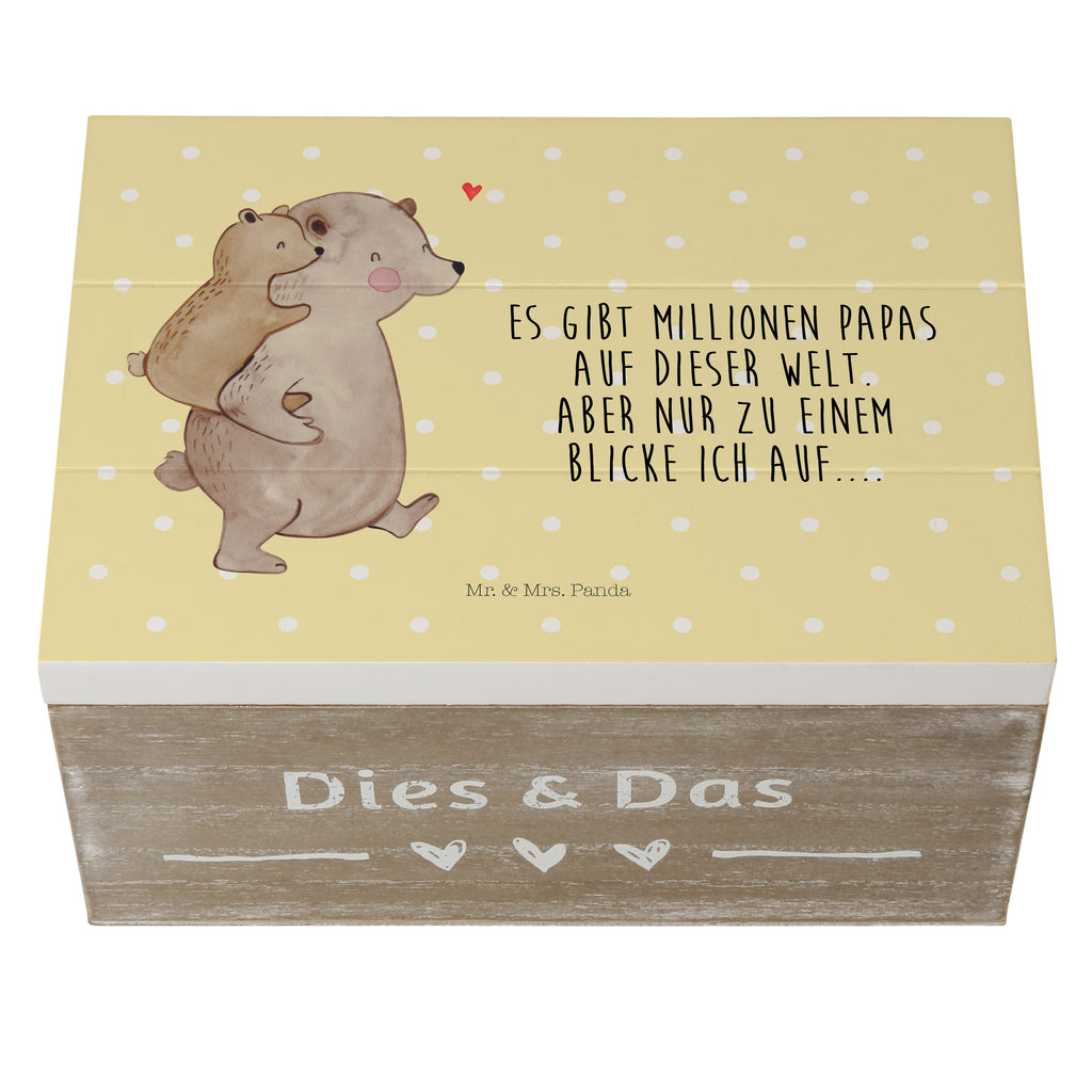 Holzkiste Papa Bär Holzkiste, Kiste, Schatzkiste, Truhe, Schatulle, XXL, Erinnerungsbox, Erinnerungskiste, Dekokiste, Aufbewahrungsbox, Familie, Vatertag, Muttertag, Bruder, Schwester, Mama, Papa, Oma, Opa, Geschenk, Vater, Papi, Vati, Onkel, Geburtstag