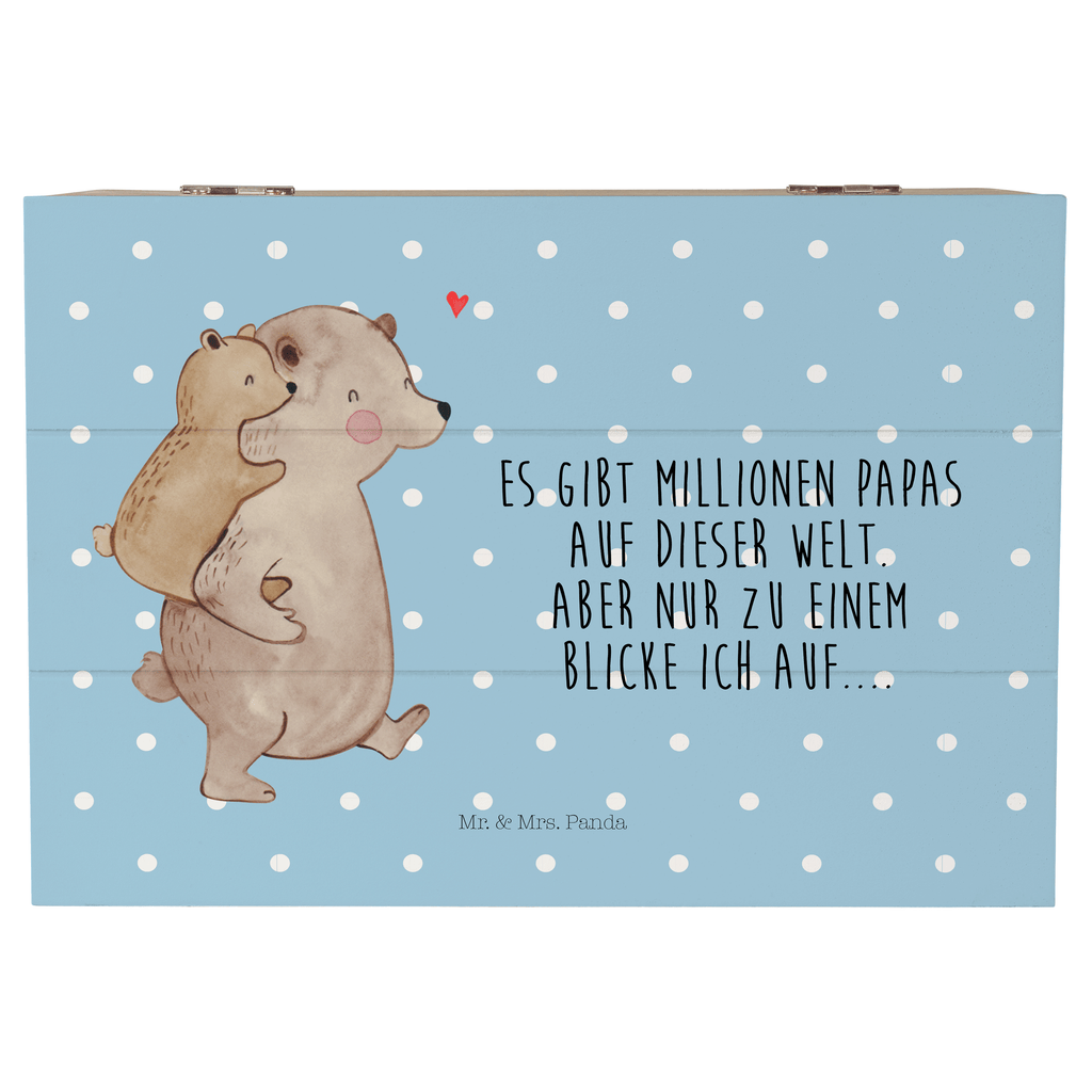 Holzkiste Papa Bär Holzkiste, Kiste, Schatzkiste, Truhe, Schatulle, XXL, Erinnerungsbox, Erinnerungskiste, Dekokiste, Aufbewahrungsbox, Familie, Vatertag, Muttertag, Bruder, Schwester, Mama, Papa, Oma, Opa, Geschenk, Vater, Papi, Vati, Onkel, Geburtstag