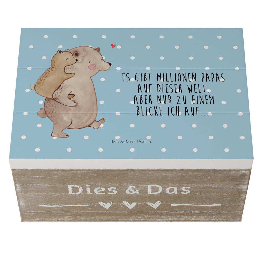 Holzkiste Papa Bär Holzkiste, Kiste, Schatzkiste, Truhe, Schatulle, XXL, Erinnerungsbox, Erinnerungskiste, Dekokiste, Aufbewahrungsbox, Familie, Vatertag, Muttertag, Bruder, Schwester, Mama, Papa, Oma, Opa, Geschenk, Vater, Papi, Vati, Onkel, Geburtstag