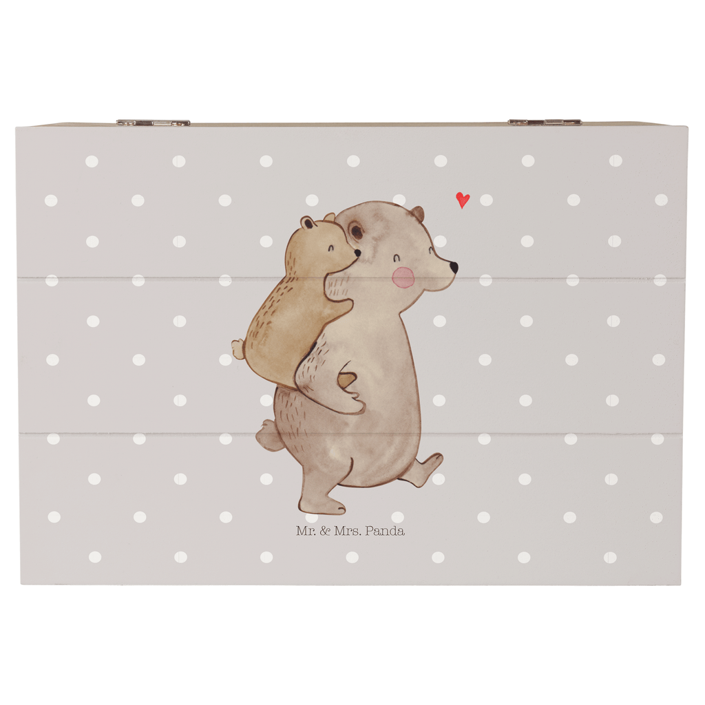 Holzkiste Papa Bär Holzkiste, Kiste, Schatzkiste, Truhe, Schatulle, XXL, Erinnerungsbox, Erinnerungskiste, Dekokiste, Aufbewahrungsbox, Familie, Vatertag, Muttertag, Bruder, Schwester, Mama, Papa, Oma, Opa, Geschenk, Vater, Papi, Vati, Onkel, Geburtstag