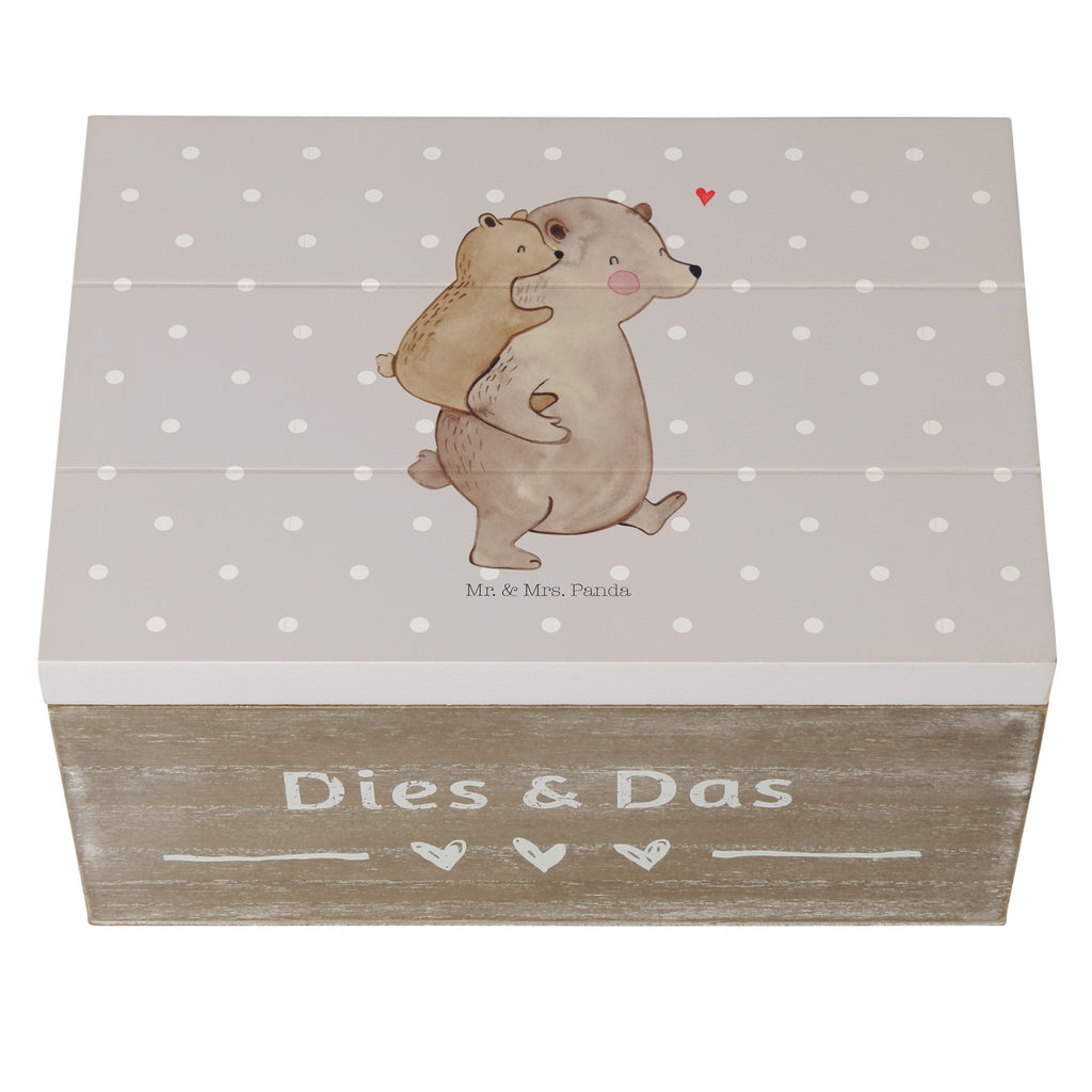Holzkiste Papa Bär Holzkiste, Kiste, Schatzkiste, Truhe, Schatulle, XXL, Erinnerungsbox, Erinnerungskiste, Dekokiste, Aufbewahrungsbox, Familie, Vatertag, Muttertag, Bruder, Schwester, Mama, Papa, Oma, Opa, Geschenk, Vater, Papi, Vati, Onkel, Geburtstag