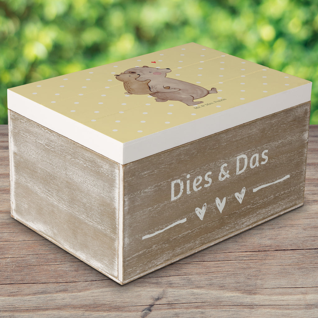Holzkiste Papa Bär Holzkiste, Kiste, Schatzkiste, Truhe, Schatulle, XXL, Erinnerungsbox, Erinnerungskiste, Dekokiste, Aufbewahrungsbox, Familie, Vatertag, Muttertag, Bruder, Schwester, Mama, Papa, Oma, Opa, Geschenk, Vater, Papi, Vati, Onkel, Geburtstag