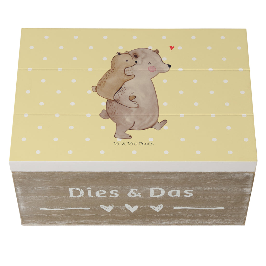 Holzkiste Papa Bär Holzkiste, Kiste, Schatzkiste, Truhe, Schatulle, XXL, Erinnerungsbox, Erinnerungskiste, Dekokiste, Aufbewahrungsbox, Familie, Vatertag, Muttertag, Bruder, Schwester, Mama, Papa, Oma, Opa, Geschenk, Vater, Papi, Vati, Onkel, Geburtstag