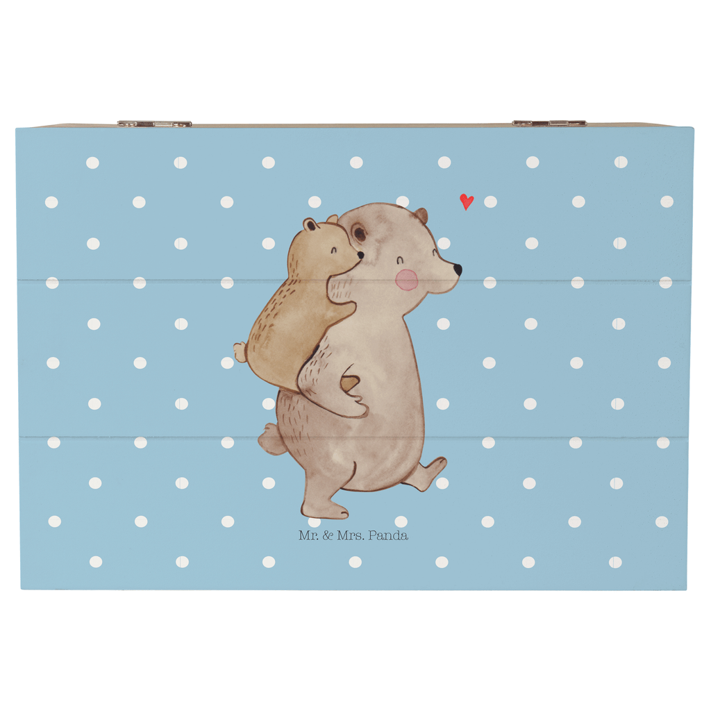 Holzkiste Papa Bär Holzkiste, Kiste, Schatzkiste, Truhe, Schatulle, XXL, Erinnerungsbox, Erinnerungskiste, Dekokiste, Aufbewahrungsbox, Familie, Vatertag, Muttertag, Bruder, Schwester, Mama, Papa, Oma, Opa, Geschenk, Vater, Papi, Vati, Onkel, Geburtstag