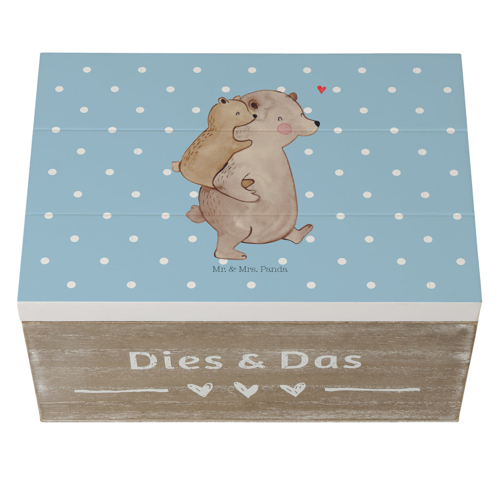 Holzkiste Papa Bär Holzkiste, Kiste, Schatzkiste, Truhe, Schatulle, XXL, Erinnerungsbox, Erinnerungskiste, Dekokiste, Aufbewahrungsbox, Familie, Vatertag, Muttertag, Bruder, Schwester, Mama, Papa, Oma, Opa, Geschenk, Vater, Papi, Vati, Onkel, Geburtstag