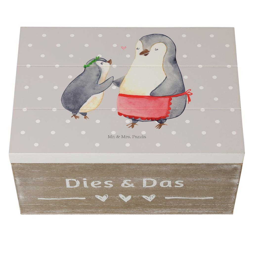 Holzkiste Pinguin mit Kind Holzkiste, Kiste, Schatzkiste, Truhe, Schatulle, XXL, Erinnerungsbox, Erinnerungskiste, Dekokiste, Aufbewahrungsbox, Familie, Vatertag, Muttertag, Bruder, Schwester, Mama, Papa, Oma, Opa, Geschenk, Mami, Mutti, Mutter, Geburststag