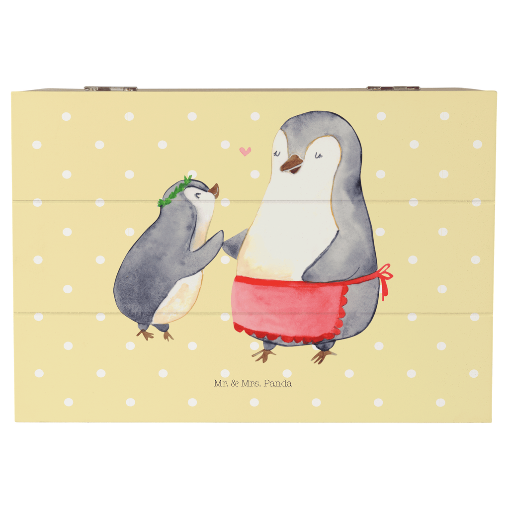 Holzkiste Pinguin mit Kind Holzkiste, Kiste, Schatzkiste, Truhe, Schatulle, XXL, Erinnerungsbox, Erinnerungskiste, Dekokiste, Aufbewahrungsbox, Familie, Vatertag, Muttertag, Bruder, Schwester, Mama, Papa, Oma, Opa, Geschenk, Mami, Mutti, Mutter, Geburststag