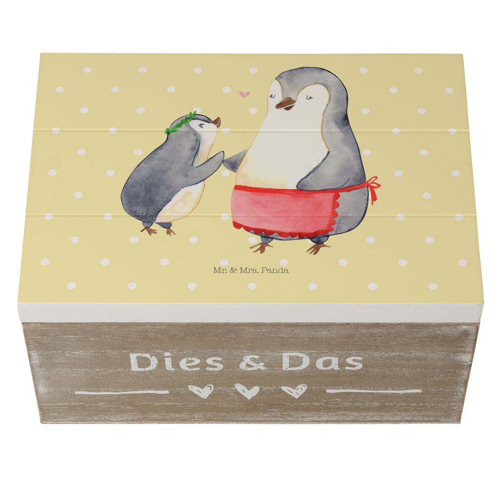 Holzkiste Pinguin mit Kind Holzkiste, Kiste, Schatzkiste, Truhe, Schatulle, XXL, Erinnerungsbox, Erinnerungskiste, Dekokiste, Aufbewahrungsbox, Familie, Vatertag, Muttertag, Bruder, Schwester, Mama, Papa, Oma, Opa, Geschenk, Mami, Mutti, Mutter, Geburststag