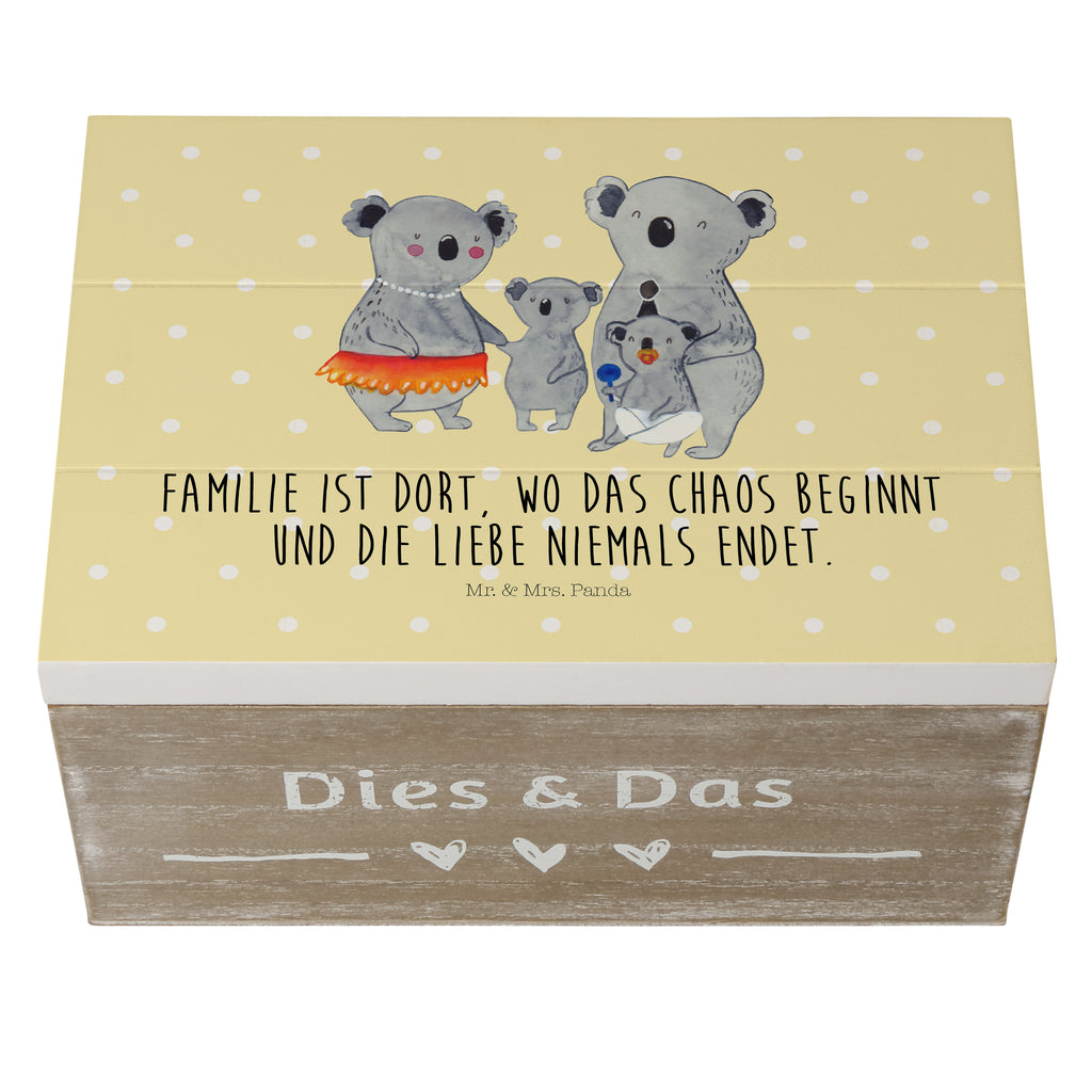 Holzkiste Koala Familie Holzkiste, Kiste, Schatzkiste, Truhe, Schatulle, XXL, Erinnerungsbox, Erinnerungskiste, Dekokiste, Aufbewahrungsbox, Familie, Vatertag, Muttertag, Bruder, Schwester, Mama, Papa, Oma, Opa, Koala, Koalas, Family, Kinder, Geschwister, Familienleben