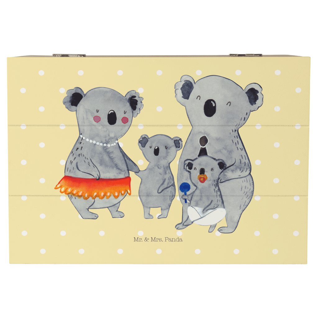 Holzkiste Koala Familie Holzkiste, Kiste, Schatzkiste, Truhe, Schatulle, XXL, Erinnerungsbox, Erinnerungskiste, Dekokiste, Aufbewahrungsbox, Familie, Vatertag, Muttertag, Bruder, Schwester, Mama, Papa, Oma, Opa, Koala, Koalas, Family, Kinder, Geschwister, Familienleben