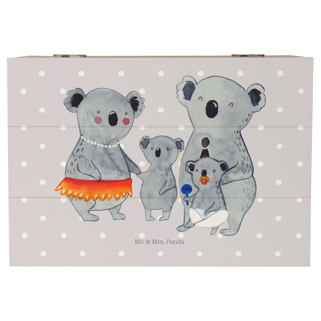 Holzkiste Koala Familie Holzkiste, Kiste, Schatzkiste, Truhe, Schatulle, XXL, Erinnerungsbox, Erinnerungskiste, Dekokiste, Aufbewahrungsbox, Familie, Vatertag, Muttertag, Bruder, Schwester, Mama, Papa, Oma, Opa, Koala, Koalas, Family, Kinder, Geschwister, Familienleben